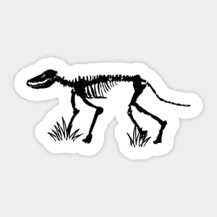 Mammalian skeleton, black Sticker